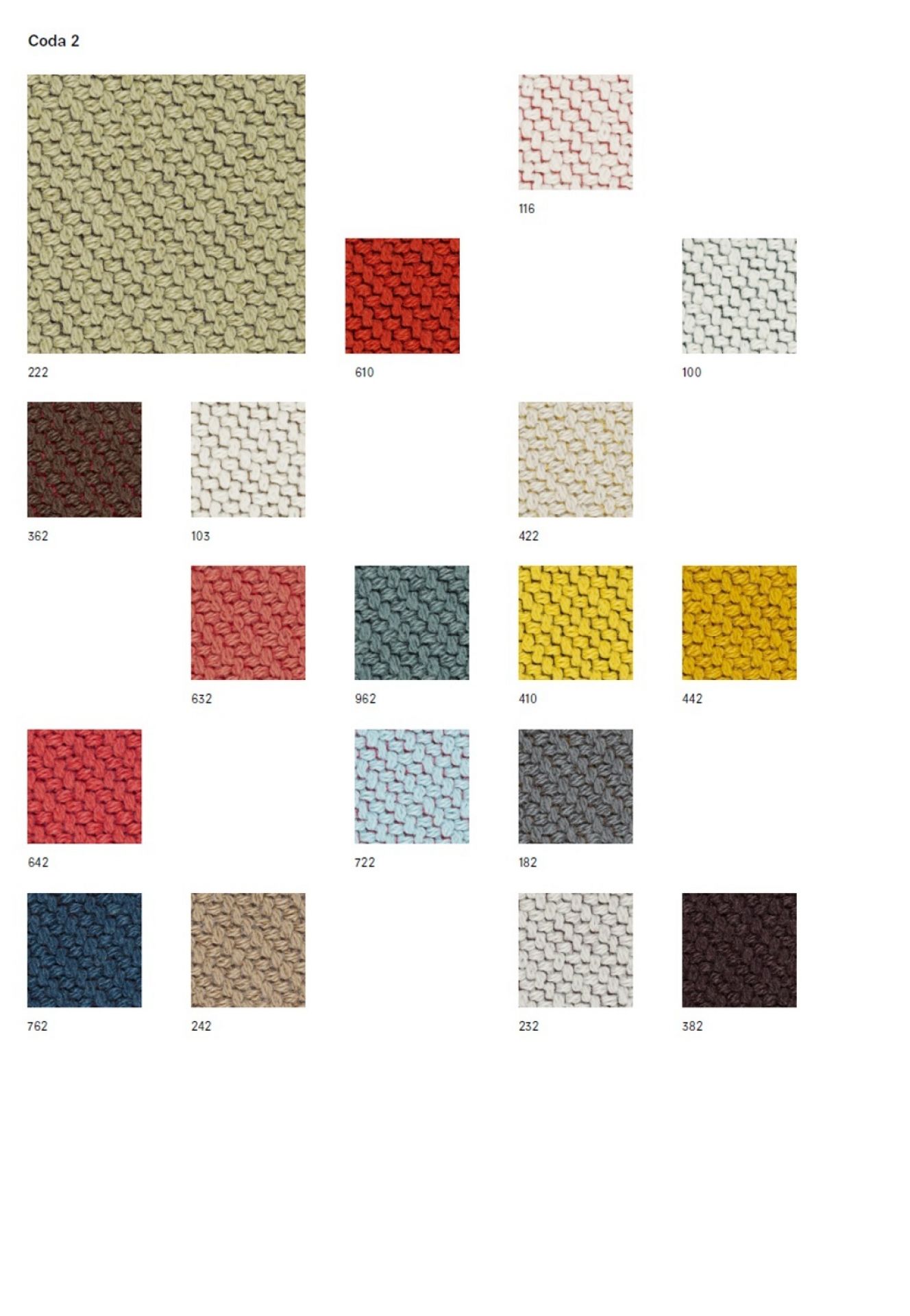 Stoffmusterkarte Coda Kvadrat